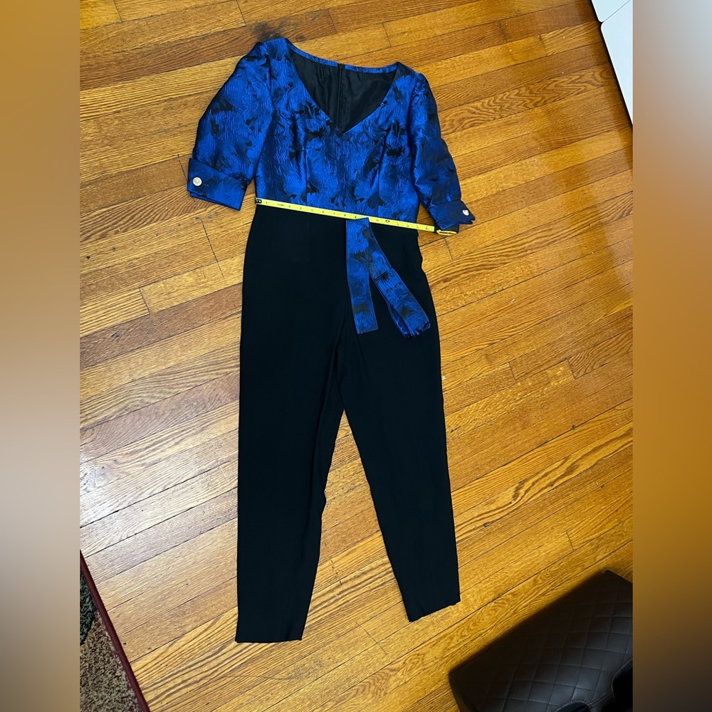Elegant Blue and Black Jumpsuit